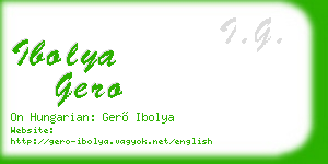 ibolya gero business card